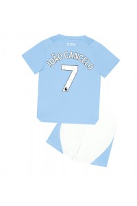 Manchester City Joao Cancelo #7 Babytruitje Thuis tenue Kind 2023-24 Korte Mouw (+ Korte broeken)